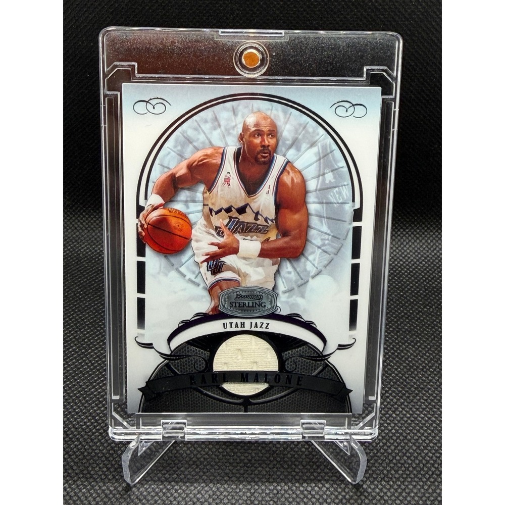 Karl Malone 2008 Bowman Sterling Jersey Relic Utah Jazz KMA NM+